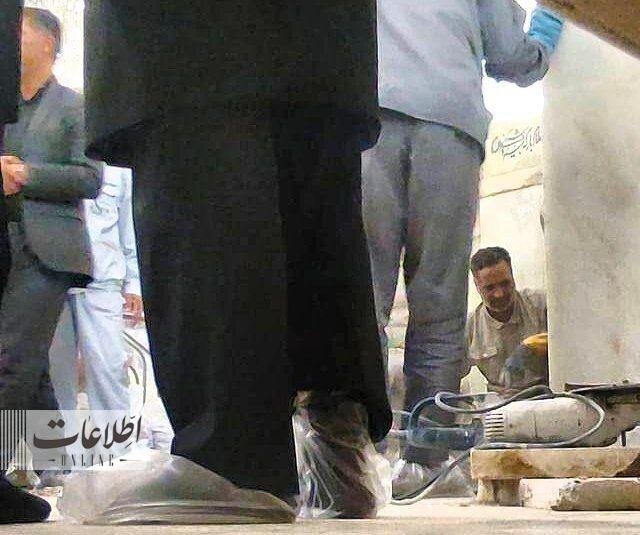 تصاویری از آماده‌سازی محل خاکسپاری ابراهیم رئیسی در مشهد