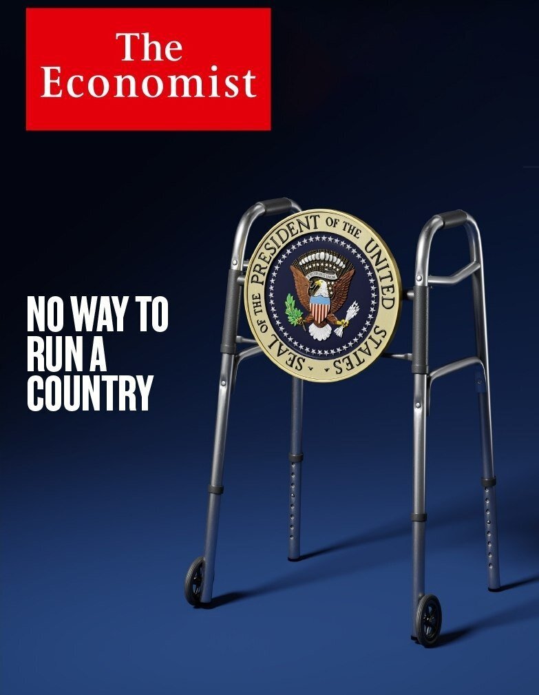تمسخر بایدن کلید خورد؛ طرح جنجالی اکونومیست برای انتخابات آمریکا | تصویر